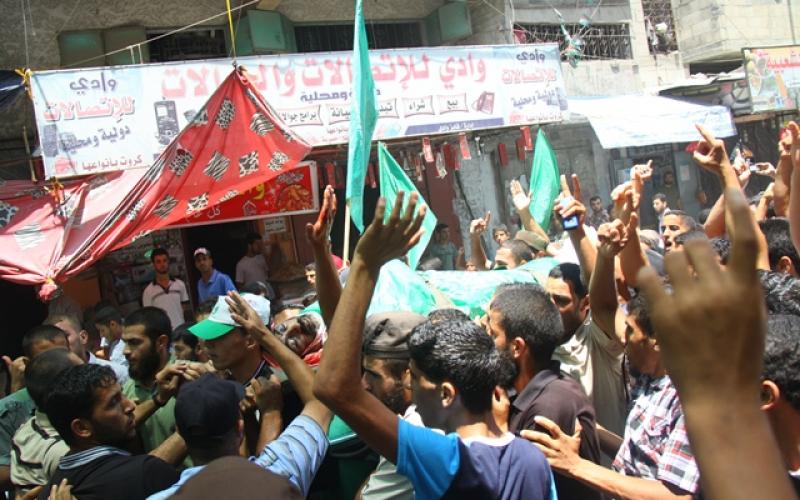 صور: تشييع جثمان القسامي "عابدين" بخانيونس