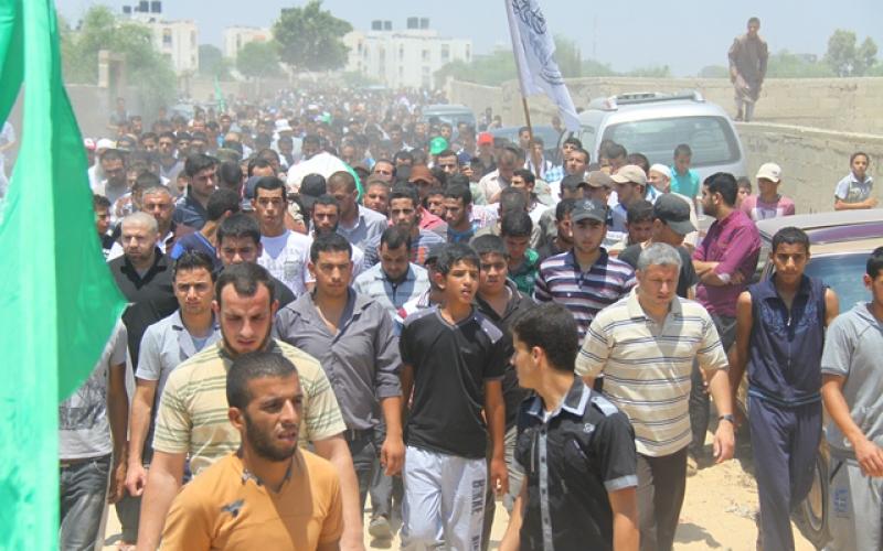 صور: تشييع جثمان القسامي "عابدين" بخانيونس