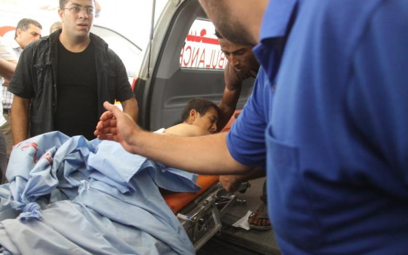 صور: إصابات من الأطفال بغارات الاحتلال على غزة