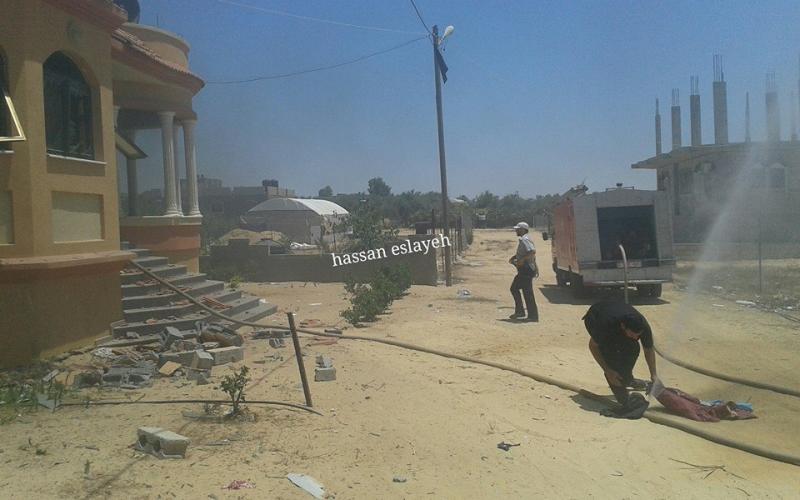 صور: استهداف منزل "الغلبان" في خانيونس