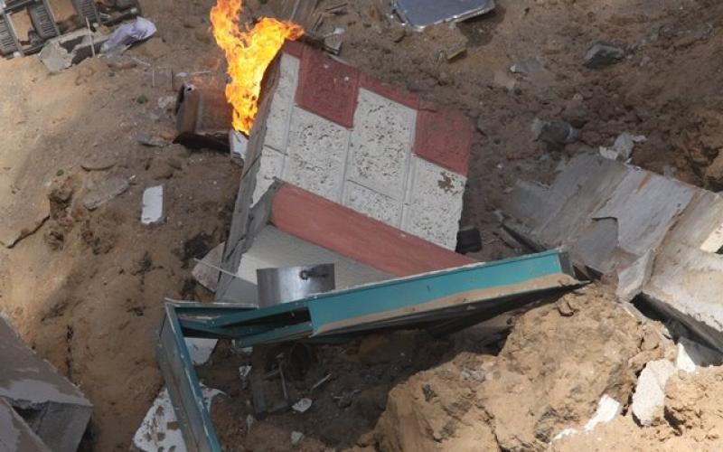 صور: قصف منزل عائلة "الشواف" بخانيونس