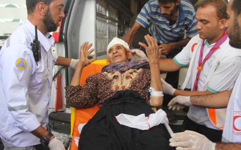 صور: وصول إصابات لمشفى الشفاء بغزة