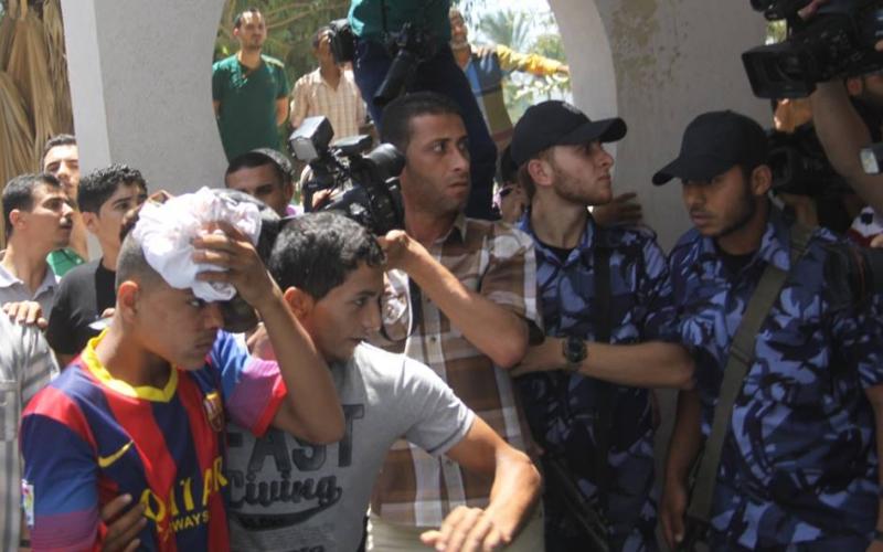 صور: وصول إصابات لمشفى الشفاء بغزة