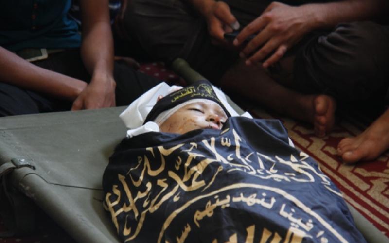 صور: تشييع الشهيدين الصوفي وعبد العال برفح