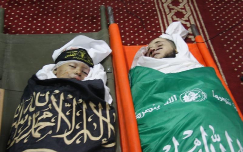 صور: تشييع الشهيدين الصوفي وعبد العال برفح
