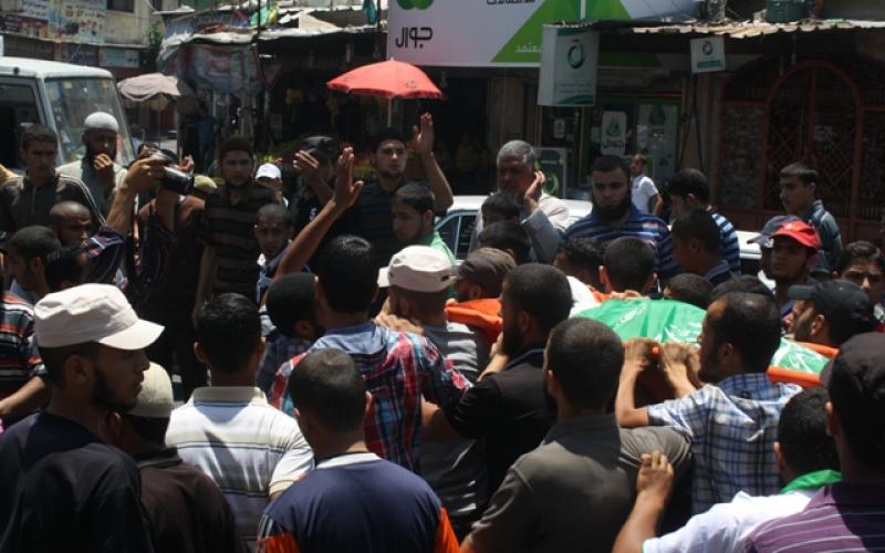 صور: تشييع الشهيدين الصوفي وعبد العال برفح