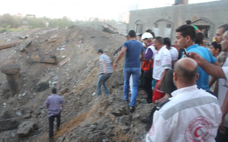 صور: قصف منزل عائلة أبو صلاح بخانيونس