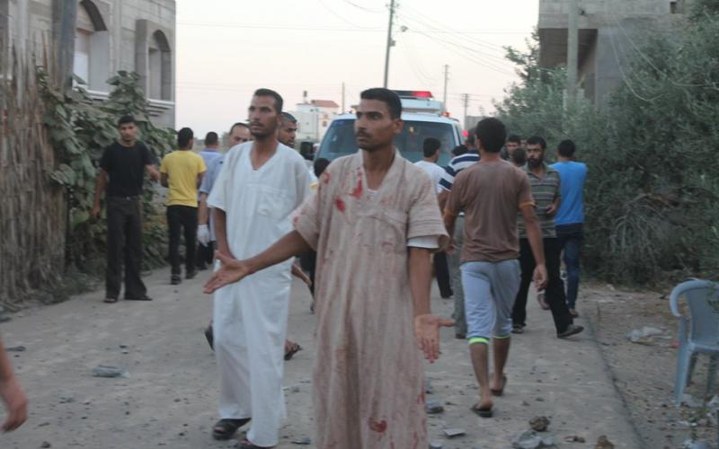 صور: قصف منزل عائلة أبو صلاح بخانيونس
