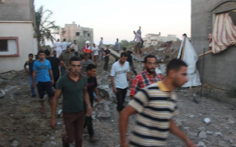 صور: قصف منزل عائلة أبو صلاح بخانيونس