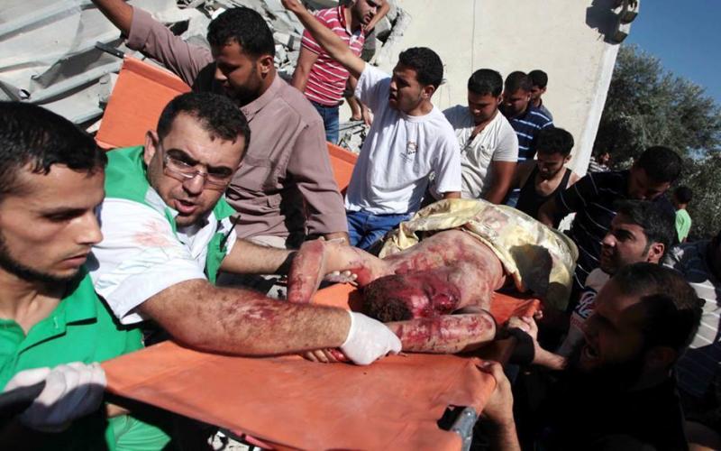 صور: قصف منزل "النواصرة" بالمغازي