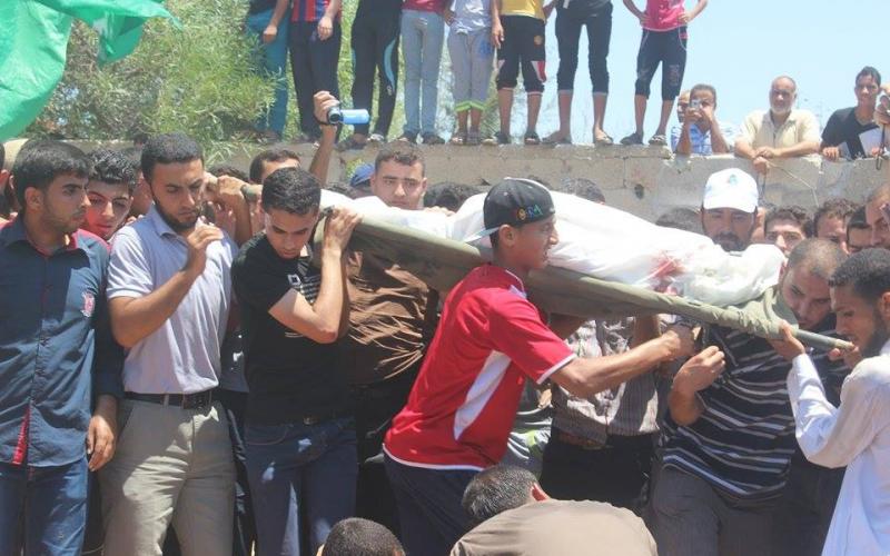 صور: تشييع جثامين آل "الحاج" بخانيونس