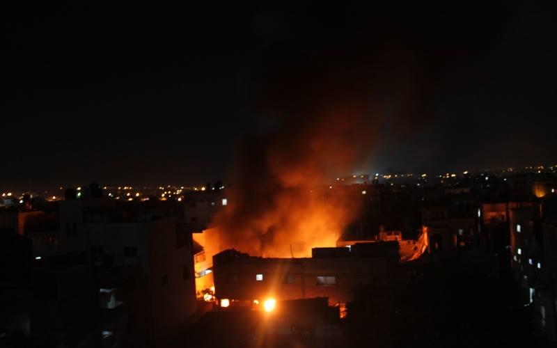 صور: حريق بقصف منزل "القاضي" برفح