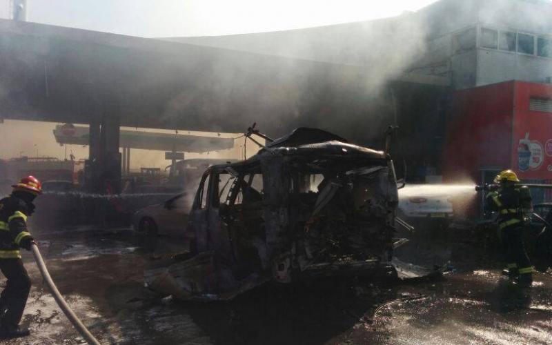 صور: قتيل وحريق في قصف القسام لأسدود