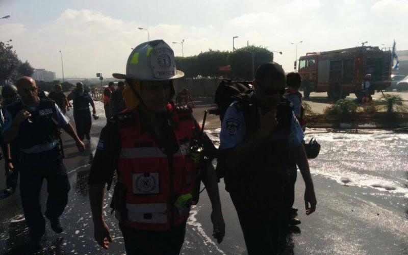 صور: قتيل وحريق في قصف القسام لأسدود