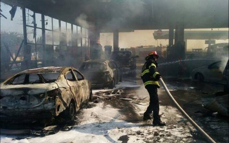 صور: قتيل وحريق في قصف القسام لأسدود