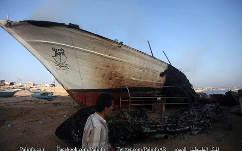 صور: استهداف الاحتلال لميناء غزة