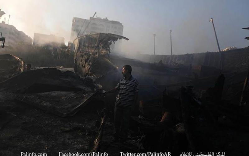 صور: استهداف الاحتلال لميناء غزة