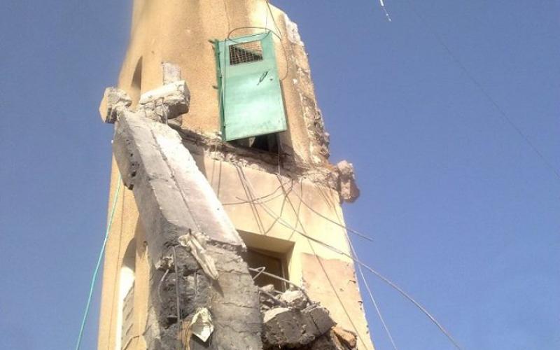 صور: قصف مسجد الفاروق بالنصيرات