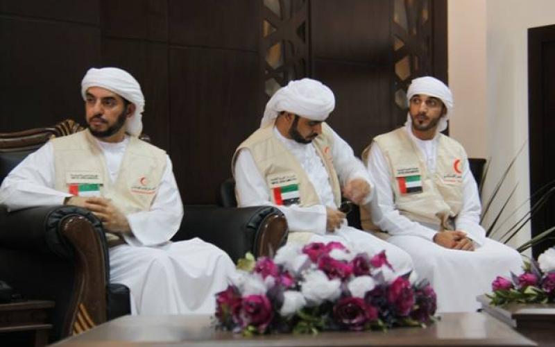 صور: وفد ومساعدات إماراتية تصل لقطاع غزة