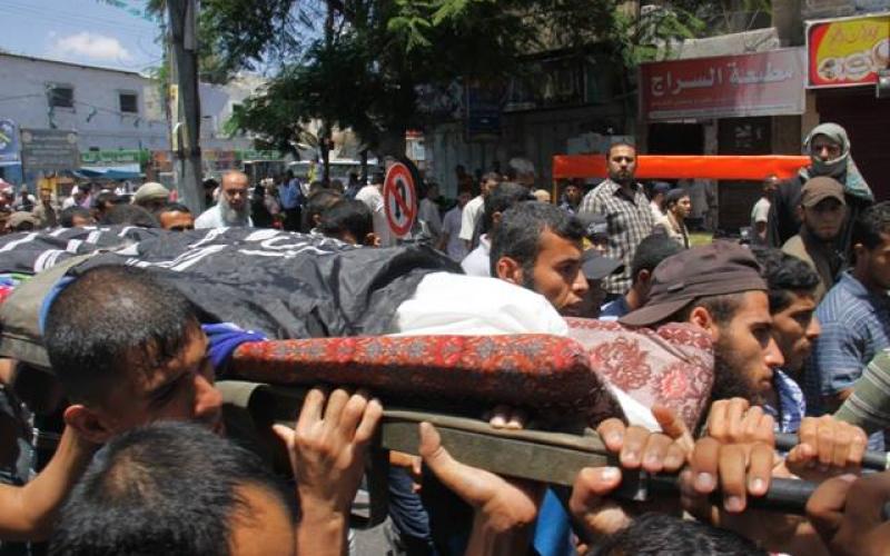 صور: تشييع الشهيد "أبو مر" برفح