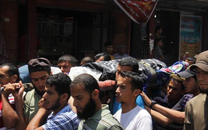 صور: تشييع الشهيد "أبو مر" برفح