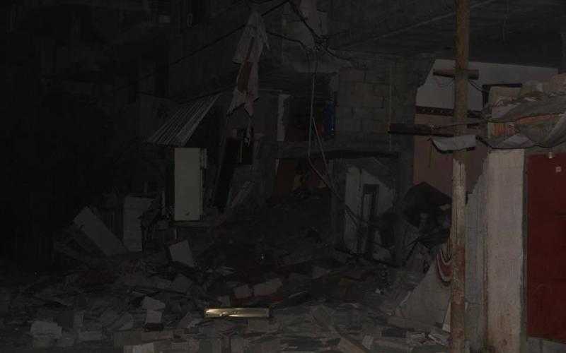صور: بقايا منزل الشهيد "الجمل" بالوسطى