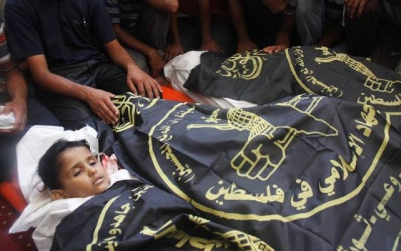صور: جنازة عائلة "شيخ العيد" برفح