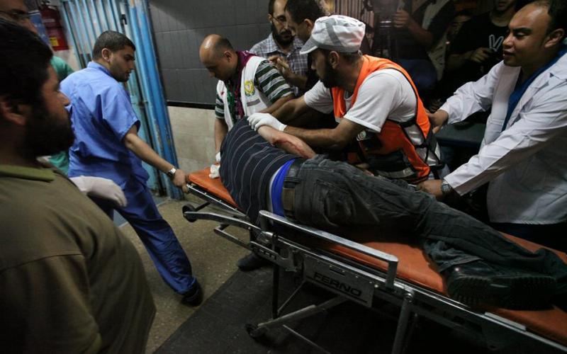 صور: تواصل وصول الجرحى لمستشفى الشفاء
