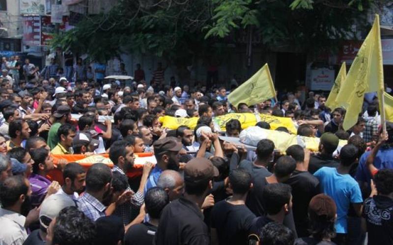 صور: رفح تشيع جثامين شهدائها