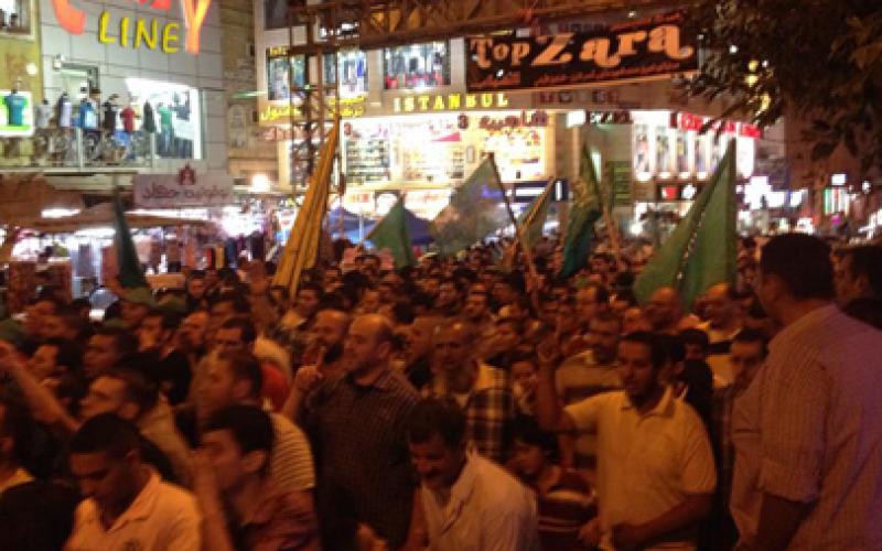 بالصور: حماس في نابلس تنتفض نصرة لغزة