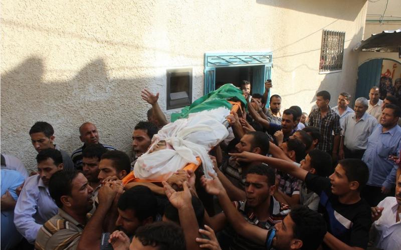 صور: تشييع جثمان الشهيد أحمد أبو صلاح