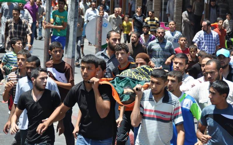 صور: تشييع الشهيد صلاح أبو حسنين ونجليه برفح