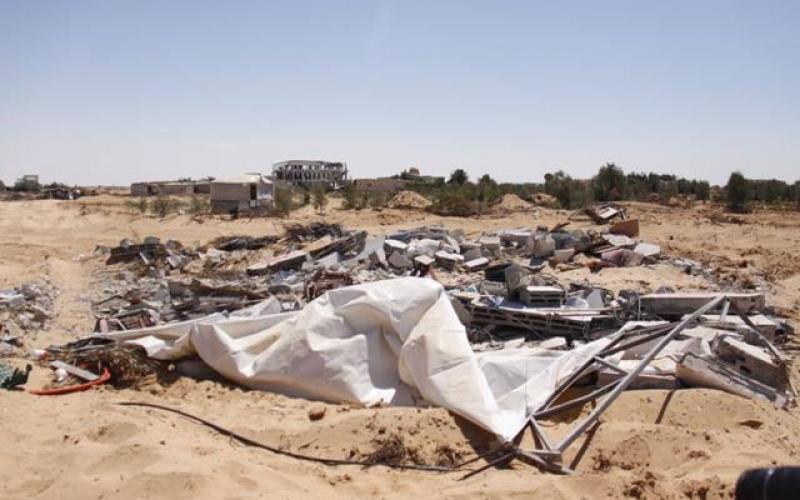 صور: دمار هائل في محيط مطار غزة الدولي