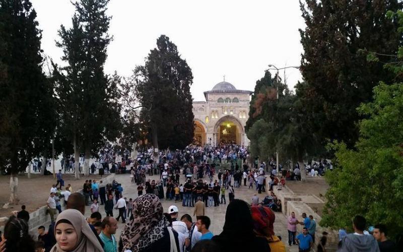 صور: مصلو الأقصى يتضامنون مع غزة