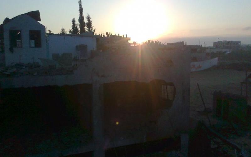 صور تدمير طائرات الاحتلال لنادي ببيت لاهيا