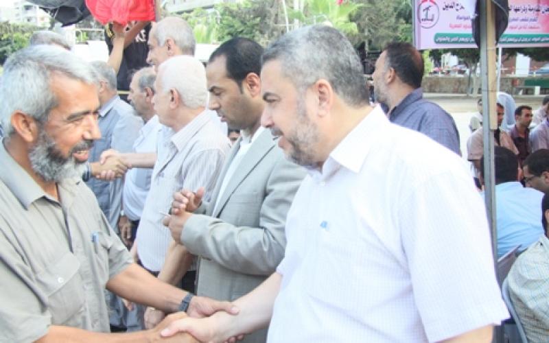 بالصور.. الفصائل الفلسطينية تفتح بيت عزاء للجنود المصريين