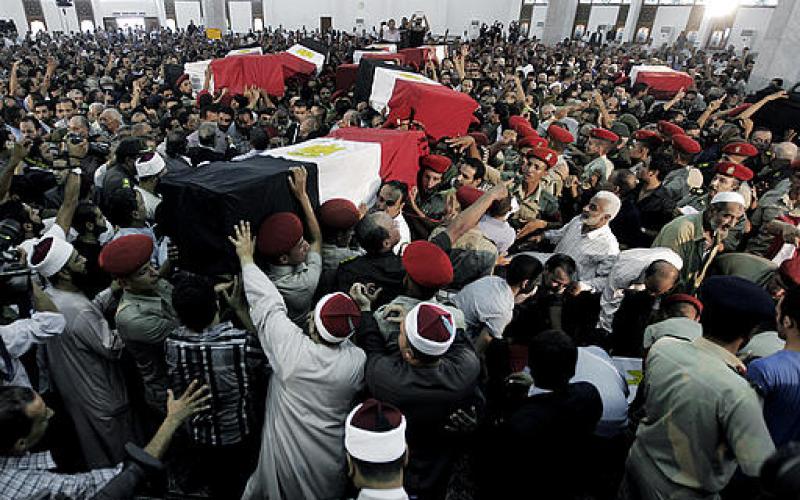 صور.. مصر تودع شهداءها ألـ15