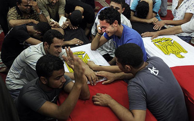 صور.. مصر تودع شهداءها ألـ15