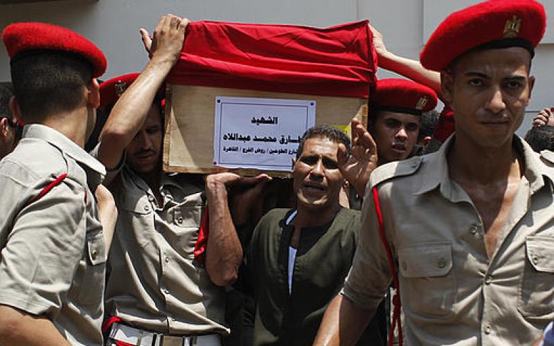 صور.. مصر تودع شهداءها ألـ15