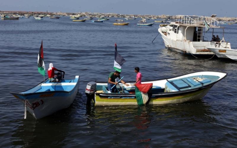 صور: فعالية رافضة للحصار البحري بغزة