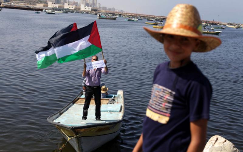 صور: فعالية رافضة للحصار البحري بغزة