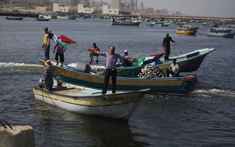 صور: فعالية رافضة للحصار البحري بغزة