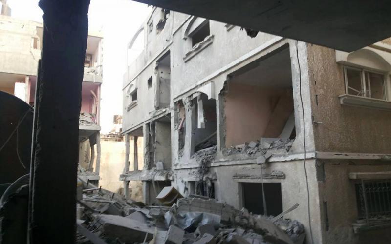 صور: تدمير حي القساطنية في المغازي وسط القطاع