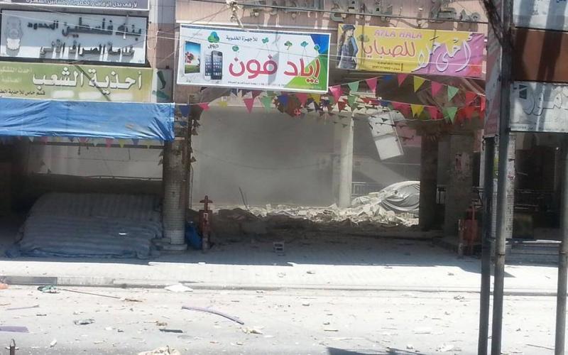 صور: هدم المنازل برفح صباح اليوم