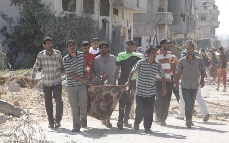 صور: الدمار في منطقة خزاعة شرق خان يونس
