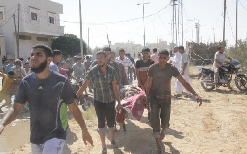 صور: الدمار في منطقة خزاعة شرق خان يونس