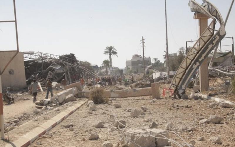 صور: الدمار في منطقة خزاعة شرق خان يونس
