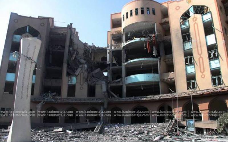 صور: قصف الاحتلال للجامعة الإسلامية بغزة