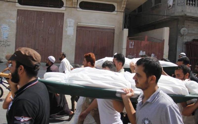 صور: شهداء رفح بثلاجات الخضار والبوظة