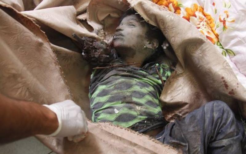 صور: شهداء رفح بثلاجات الخضار والبوظة